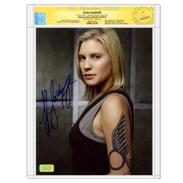 Katee Sackhoff Autographed Battlestar Galactica Starbuck 8x10 Photo * CGC Signature Series