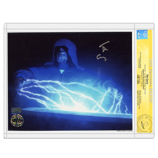 Tim Curry Autographed Star Wars 8×10 Darth Sidious Clone Wars Photo *CGC Signature Series