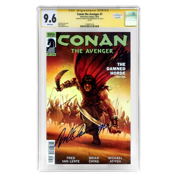 Arnold Schwarzenegger Autographed Conan the Avenger #7 CGC SS 9.6