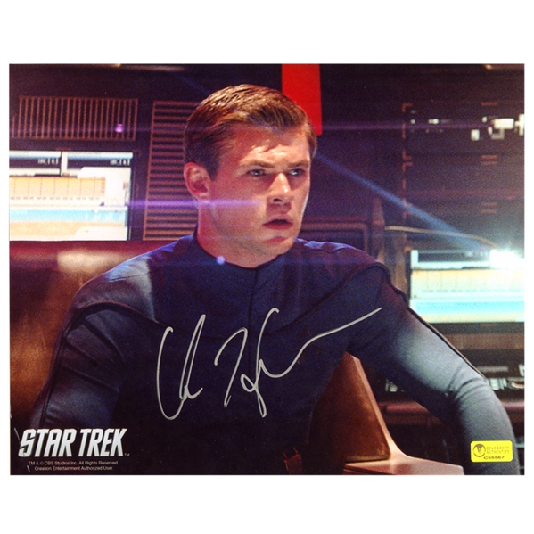 Chris Hemsworth Autographed Star Trek George Kirk 8x10 Photo
