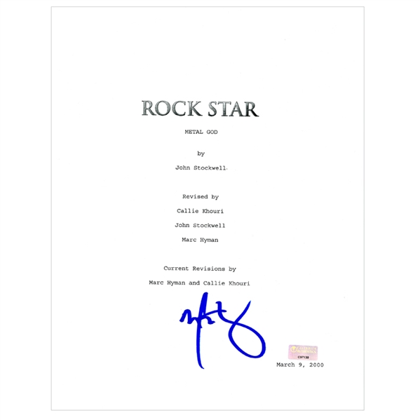 Mark Wahlberg Autographed Rockstar Script Cover