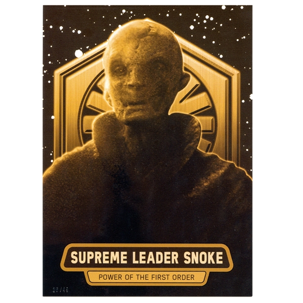Star Wars Supreme Leader Snoke Power of the First Order 5x7 Limited Edition Topps Trading Card 