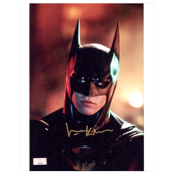  Val Kilmer Autographed Batman 8×10 Closeup Photo
