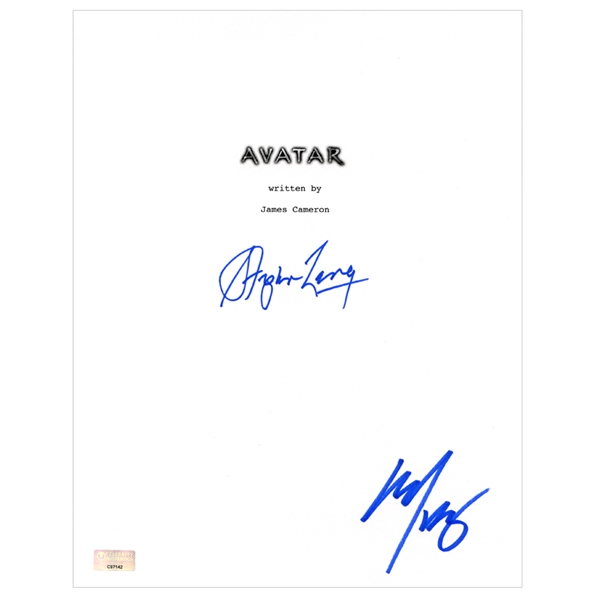 Stephen Lang and Michelle Rodriguez Autographed Avatar Script Cover