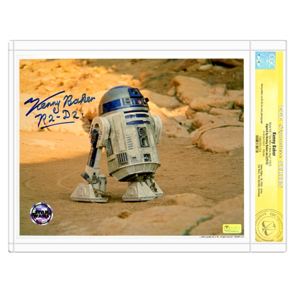 Kenny Baker Autographed 8×10 Star Wars R2-D2 Desert Scene Photo* CGC Signature Series