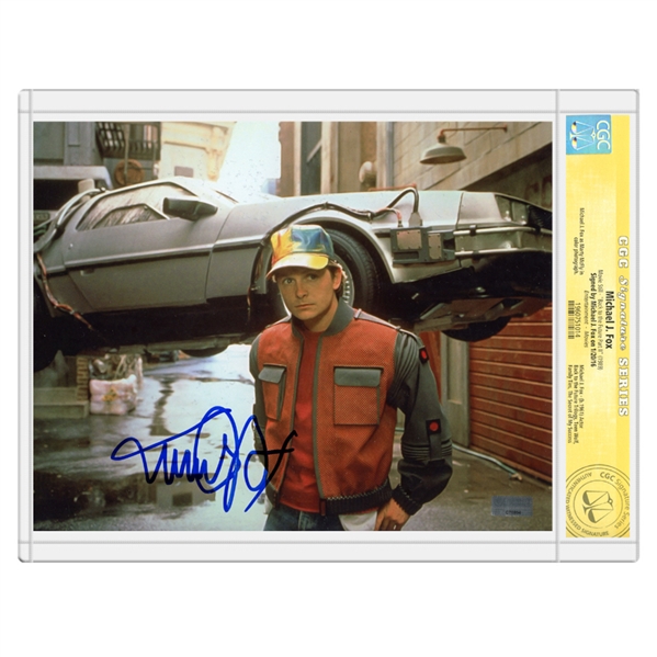 Michael J. Fox Autographed Back to the Future Part II Marty McFly 8×10 Photo * CGC Signature Series