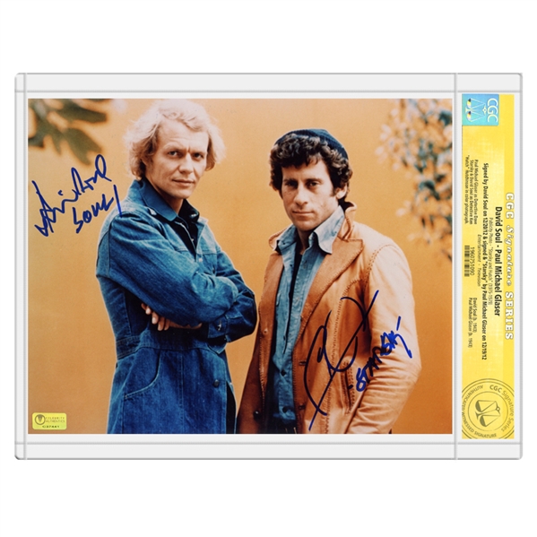 David Soul, Paul Michael Glaser Autographed Starsky and Hutch 8x10 Photo * CGC Signature Series