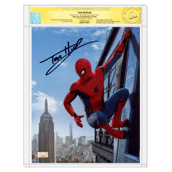 Tom Holland Autographed Spider-Man Homecoming 8x10 Photo * CGC Signature Series