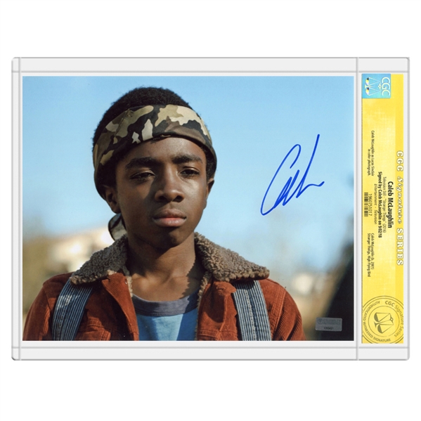 Caleb McLaughlin Autographed Stranger Things Lucas 8x10 Closeup Photo  * CGC Signature Series