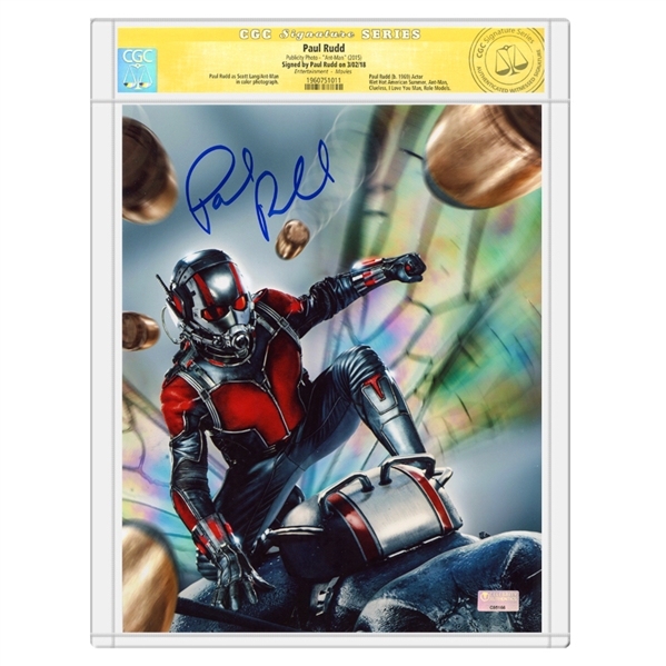Paul Rudd Autogaphed Ant-Man Action 8×10 Photo * CGC Signature Series