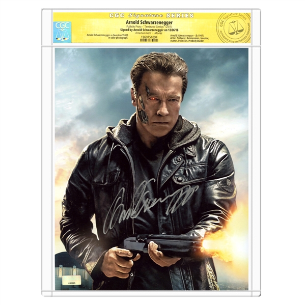 Arnold Schwarzenegger Autographed Terminator Genisys™ 8×10 T800 Photo * CGC Signature Series