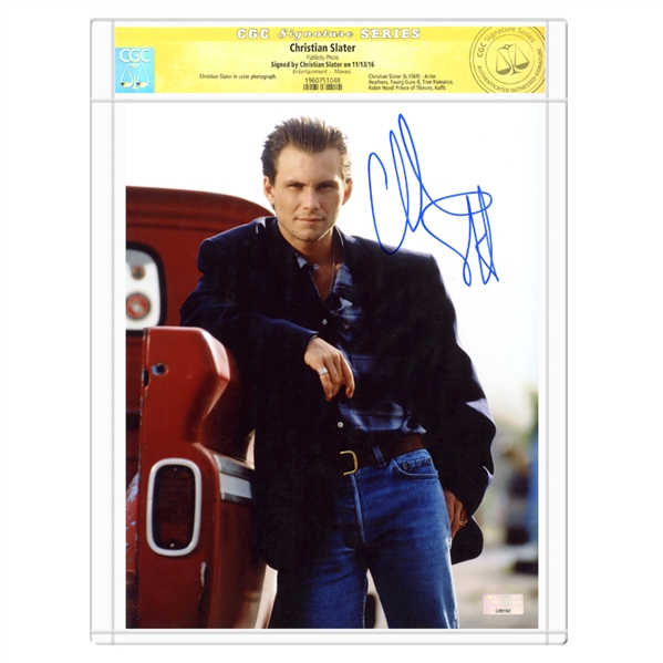 Christian Slater Autographed Casual 8x10 Photo  * CGC Signature Series