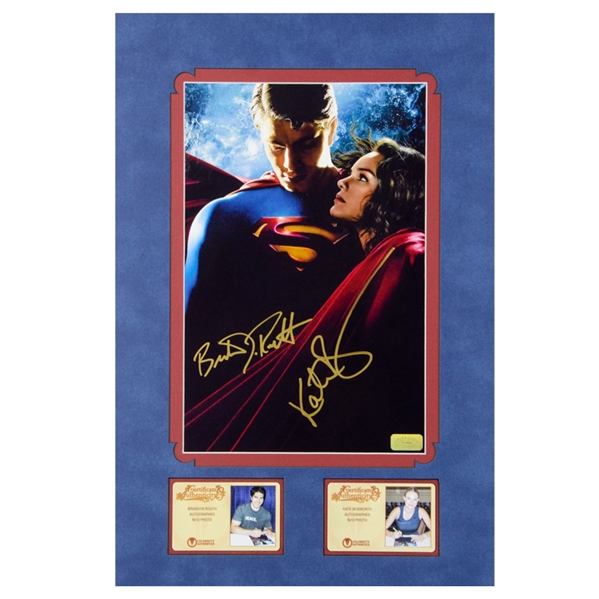 Brandon Routh and Kate Bosworth Autographed 8×12 Superman Returns Matted Photo