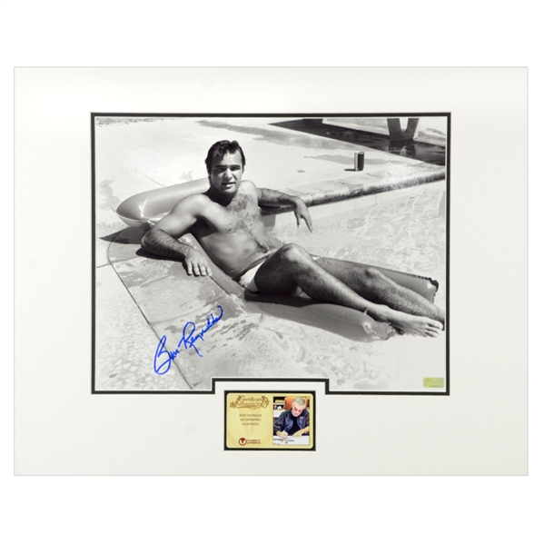 Burt Reynolds Autographed 11×14 Pool Party Matted Photo