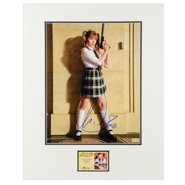 Chloe Grace Moretz Autographed Kick-Ass Hit-Girl School Girl 11×14 Matted Photo