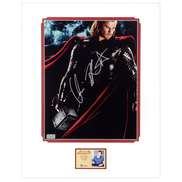 Chris Hemsworth Autographed 11×14 Son of Asgard Matted Photo