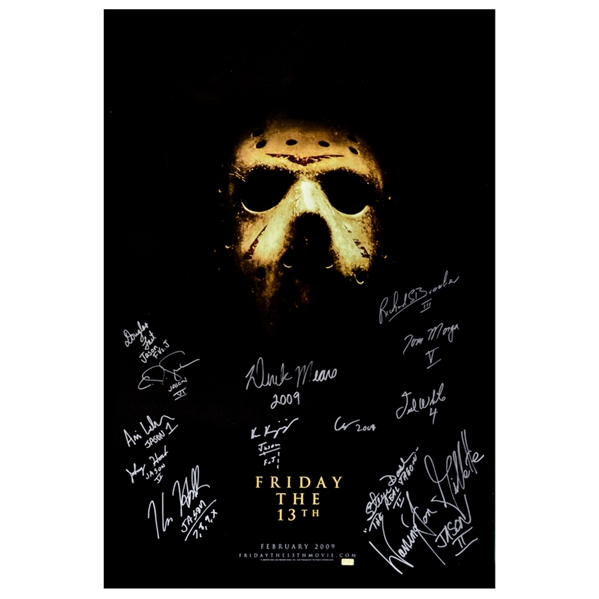 Friday The 13th Cast Autographed 2009 Original 27x40 Double-Sided Movie Poster