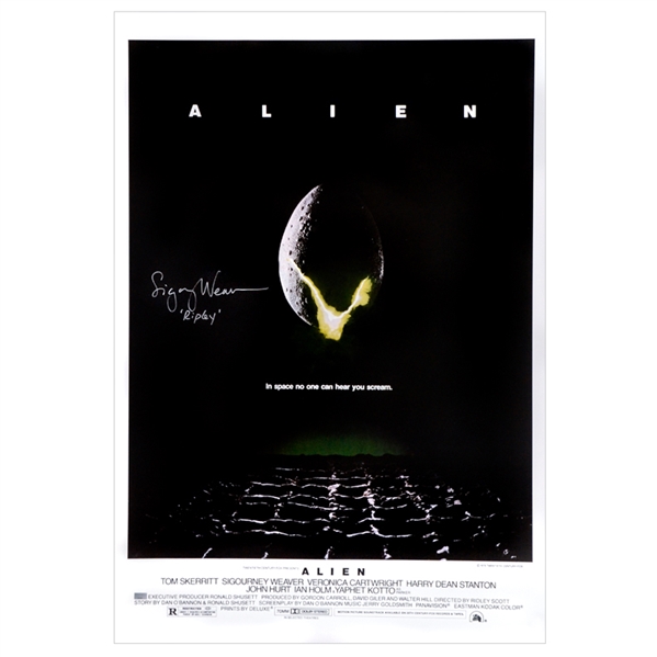   Sigourney Weaver Autographed 1979 Alien 27x40 Single-Sided Movie Poster
