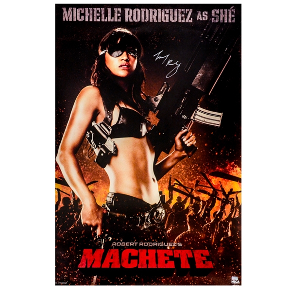 Michelle Rodriguez Autographed 2010 Machete She Single-Sided 24x36 Movie Poster