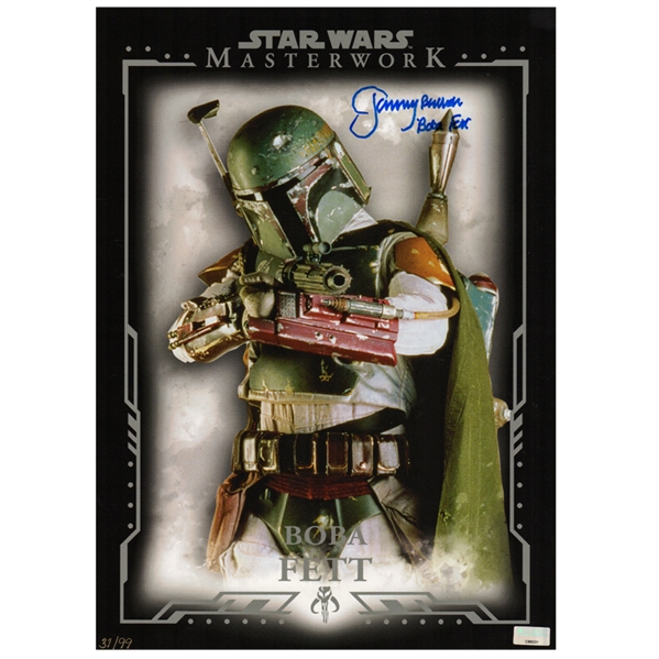 Jeremy Bulloch Autographed Star Wars 10x14 Lobby Card w/ Boba Fett Inscription 