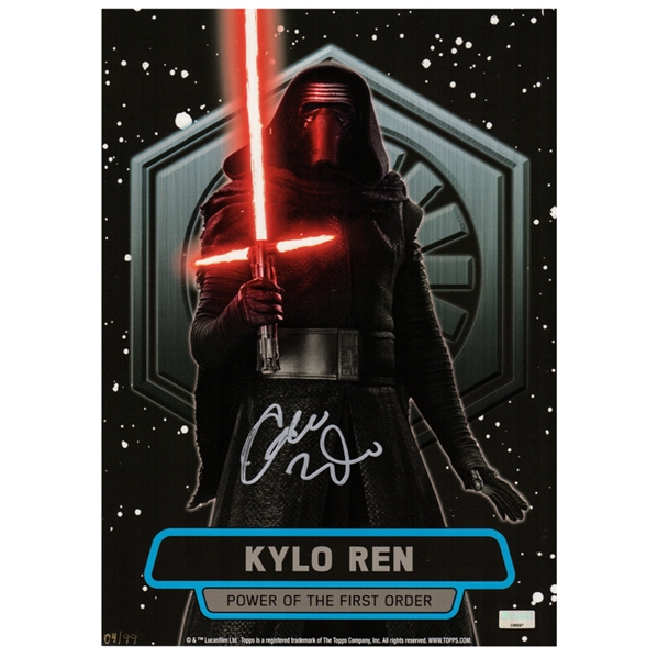 Adam Driver autographed Kylo Ren Power of the First Order 10x14 Lobby Card 