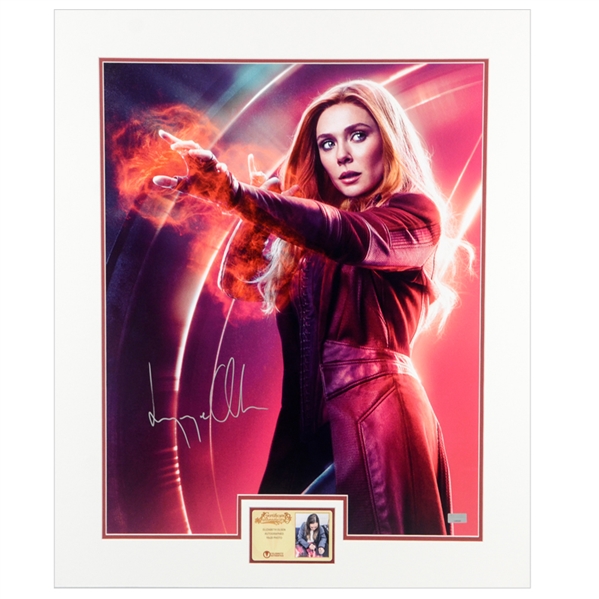 Elizabeth Olsen Autographed Avengers: Infinity War Scarlet Witch 16x20 Matted Photo