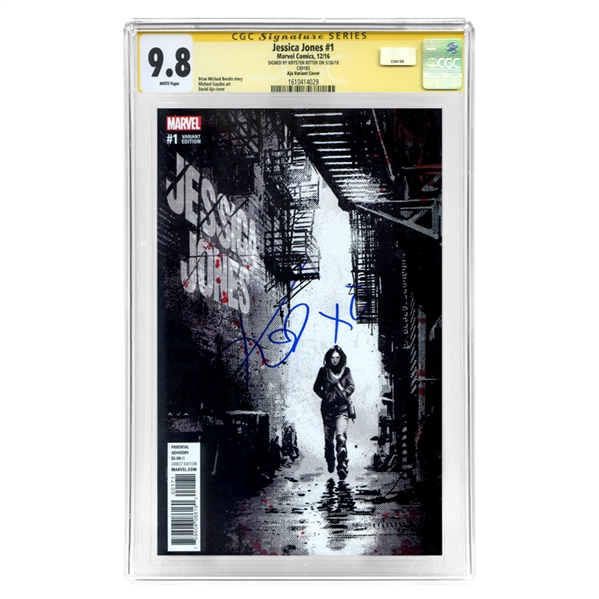 Krysten Ritter Autographed 2016 Jessica Jones #1 Aja Variant Cover CGC Signature Series 9.8