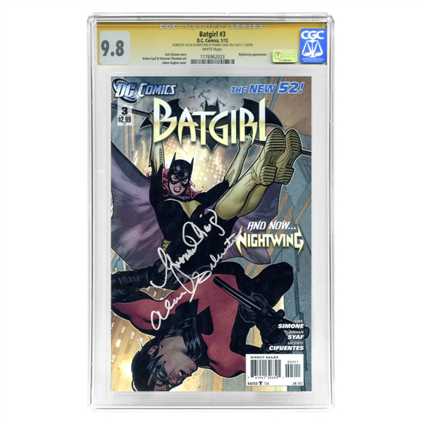 Yvonne Craig and Alicia Silverstone Autographed 2012 Batgirl #3 CGC SS Signature Series 9.8