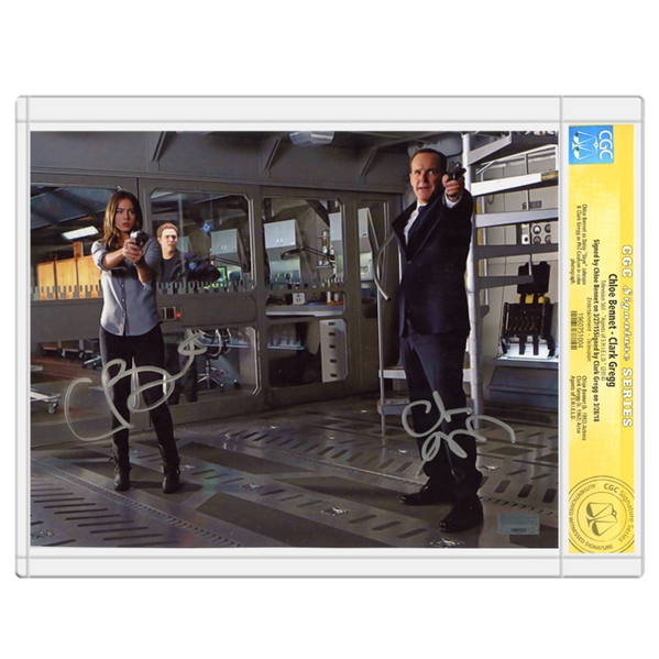 Clark Gregg and Chloe Bennet Autographed 8×10 Agents of S.H.I.E.L.D Scene Photo *CGC Signature Series