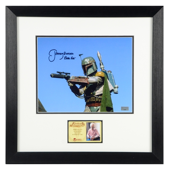  Jeremy Bulloch Autographed Star Wars Boba Fett Action 8×10 Framed Photo