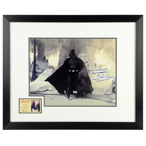 David Prowse Autographed Star Wars The Empire Strikes Back Echo Base Invasion 11×14 Framed Photo