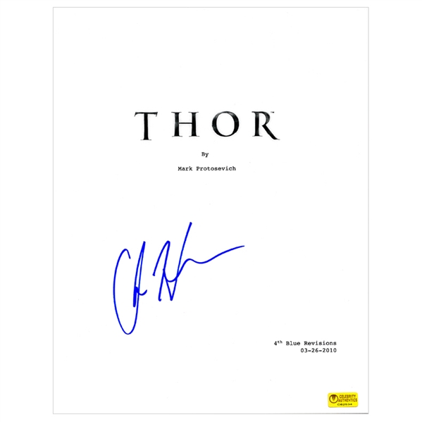 Chris Hemsworth Autographed 2011 Thor Script Cover