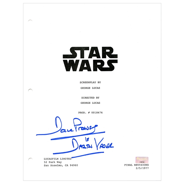 David Prowse Autographed Star Wars Script Cover