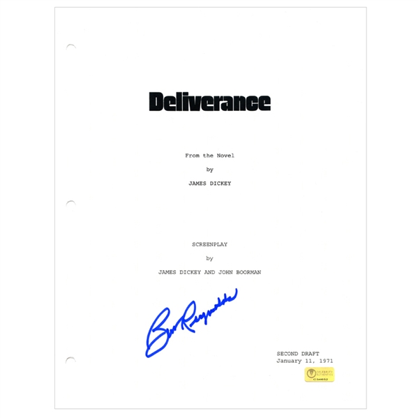 Burt Reynolds Autographed Deliverance Script Cover