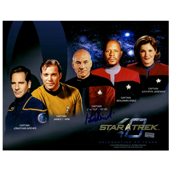 Patrick Stewart Autographed Star Trek Captains 11×14 Photo