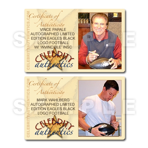 Mark Wahlberg and Vince Papale Autographed Invincible Philadelphia