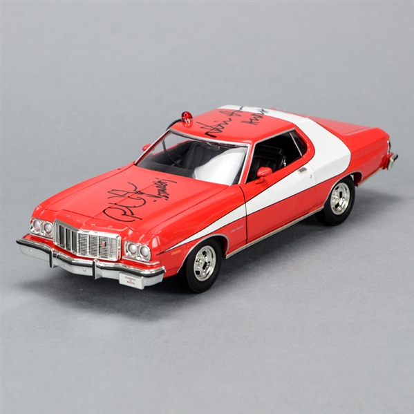 David Soul and Paul Michael Glaser Autographed Starsky & Hutch 1:18 Scale Die-Cast Torino