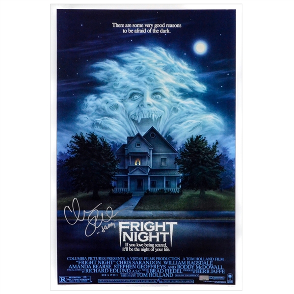 Chris Sarandon Autographed 1985 Fright Night 16x24 Poster