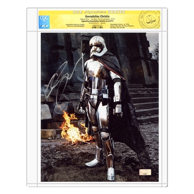 Gwendoline Christie Autographed Star Wars: The Force Awakens 8×10 Captain Phasma on Takodana Photo * CGC Signature Series