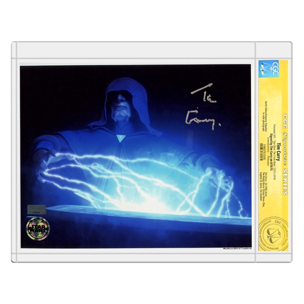 Tim Curry Autographed Star Wars 8×10 Darth Sidious Clone Wars Photo *CGC Signature Series