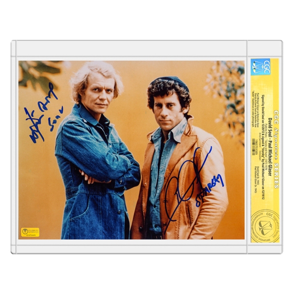 David Soul, Paul Michael Glaser Autographed Starsky and Hutch 8x10 Photo * CGC Signature Series