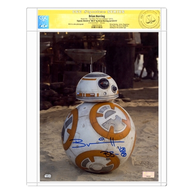 Brian Herring Autographed Star Wars: The Force Awakens BB-8 8x10 Photo * CGC Signature Series