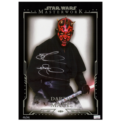 Ray Park Autographed Star Wars Masterworks Darth Maul 10x14 Trading Card