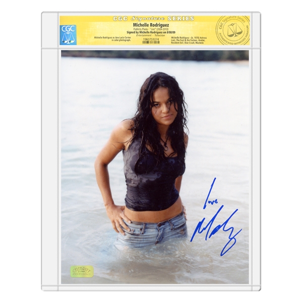  Michelle Rodriguez Autographed Lost 8x10 Photo *CGC Signature Series