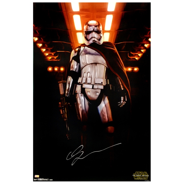 Gwendoline Christie Autographed Star Wars The Force Awakens Captain Phasma 22.5x34 Poster