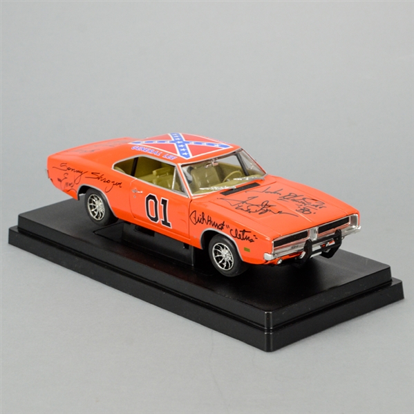 Schneider, Bach, Wopat, Best, Barris, Colley & Cast Autographed The Dukes of Hazzard 1:18 Scale Die-Cast General Lee