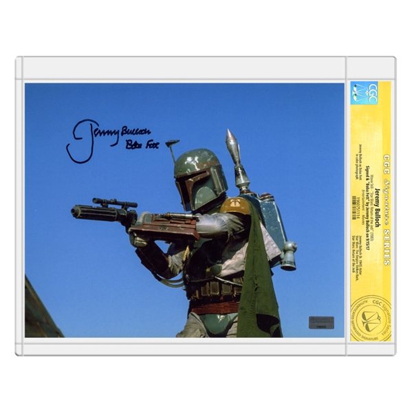 Jeremy Bulloch Autographed Star Wars Boba Fett Action 8x10 Photo *CGC Signature Series