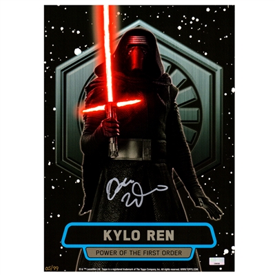 Adam Driver autographed Kylo Ren Power of the First Order 10x14 Trading Card