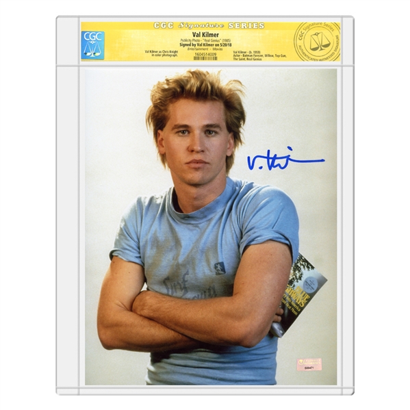 Val Kilmer Autographed 1985 Real Genius Chris Knight 8x10 Photo * CGC Signature Series 