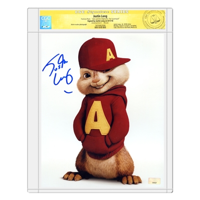 Justin Long Autographed Alvin 8x10 Photo * CGC Signature Series